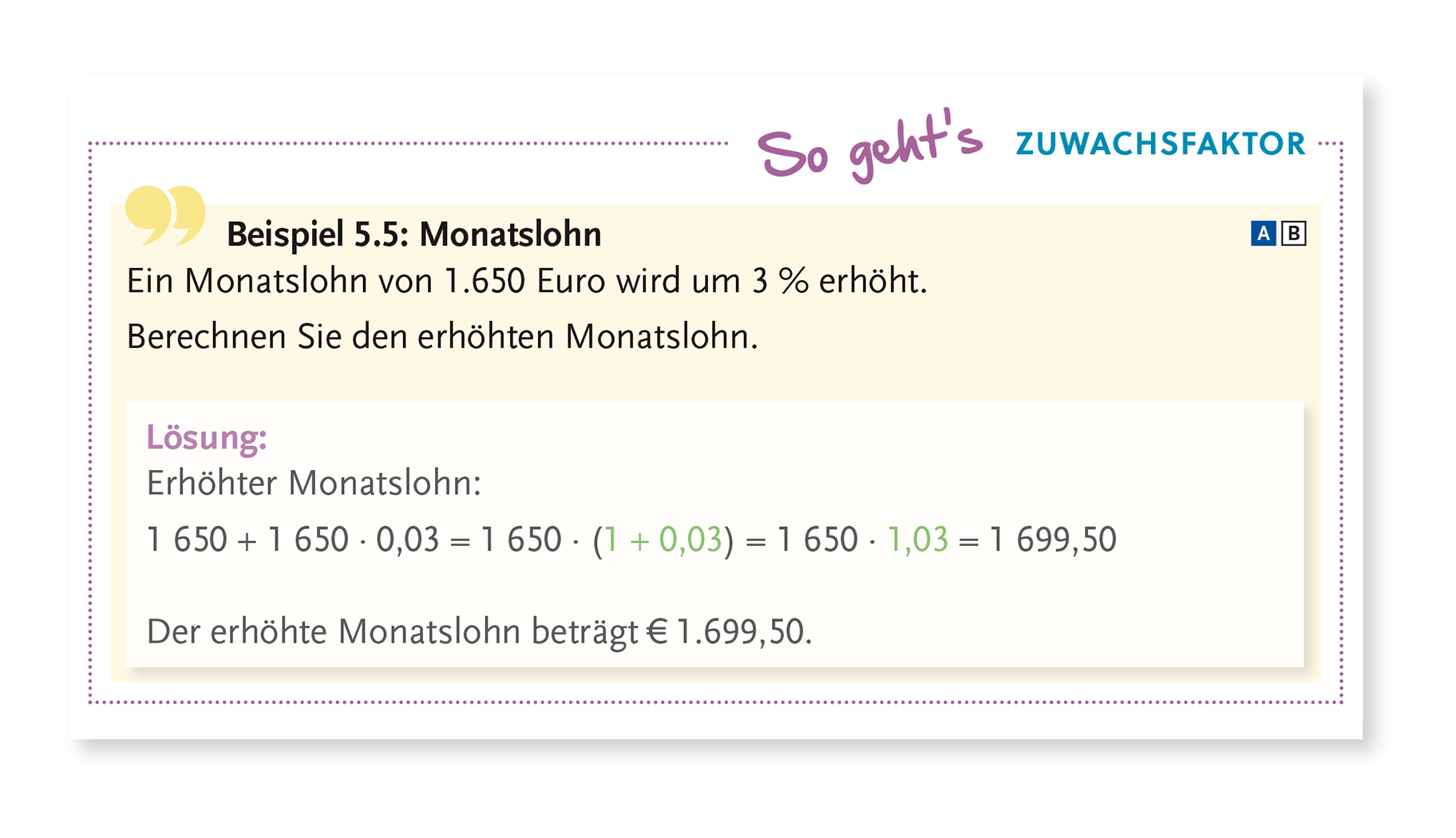 Vorgerechnete Beispiele erklären die mathematischen Probleme ausführlich Vorgerechnete Beispiele erklären die mathematischen Probleme ausführlich